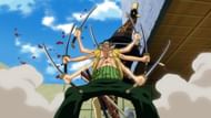 Zoro uses Asura in his fight against Kaku (Image via Toei Animation)